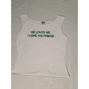 Damsal He Loves Me Tank Top Womens M